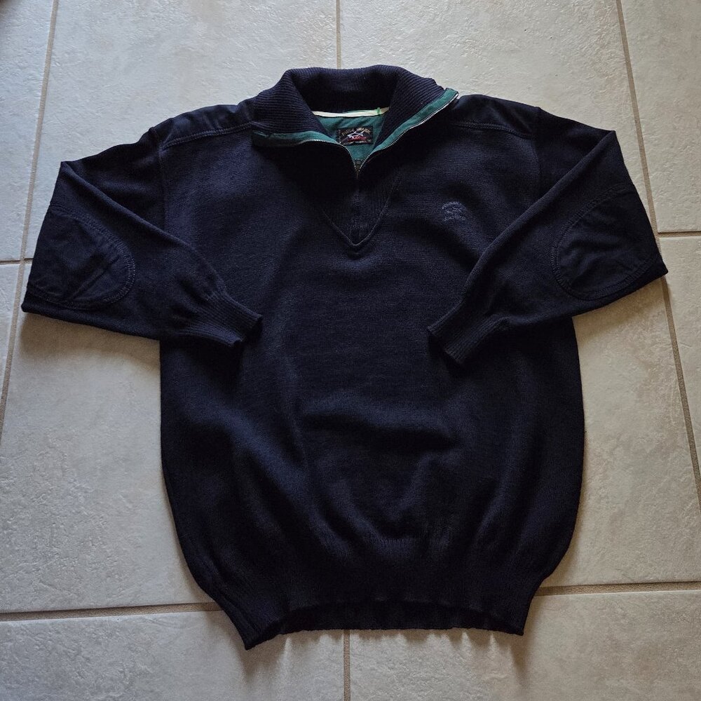 Paul & Shark Men's Navy - 3/4 Zip-Up Sweater